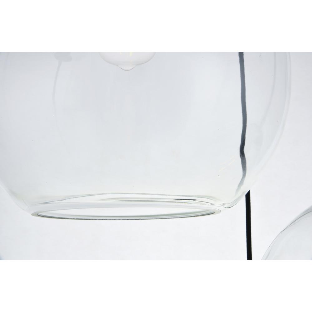 Baxter 3 Lights Black Pendant With Clear Glass. Picture 3