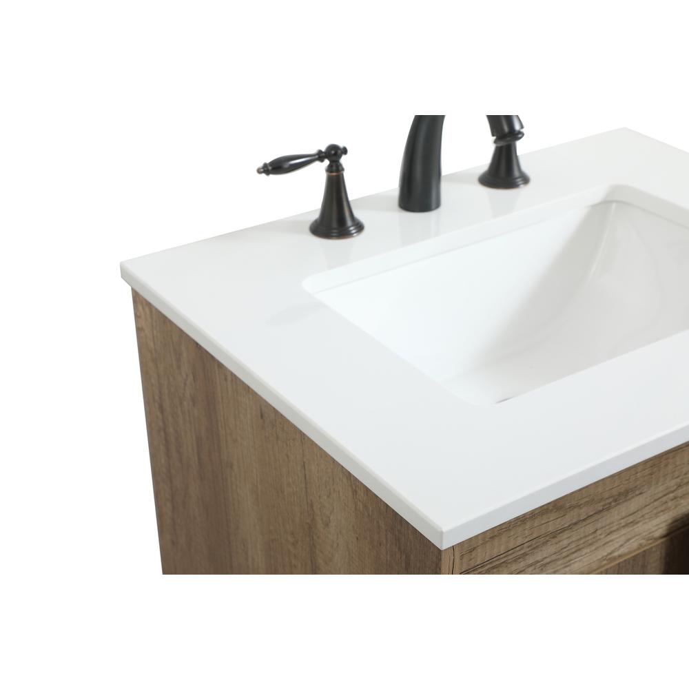 24 inch Single bathroom vanity in natural oak. Picture 11