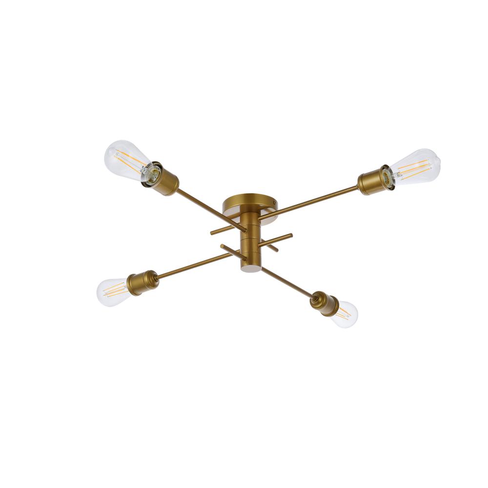 Xavier 4 lights flush mount in brass. Picture 6