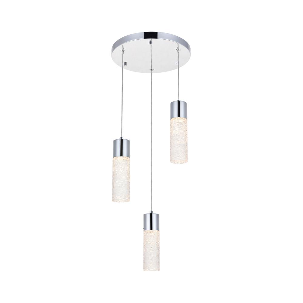 Constellation 3 light Chrome LED Pendant. Picture 5