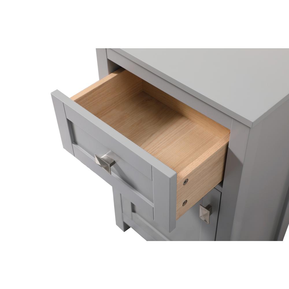 18 Inch Wide Bathroom Storage Freedstanding Cabinet In Grey. Picture 6