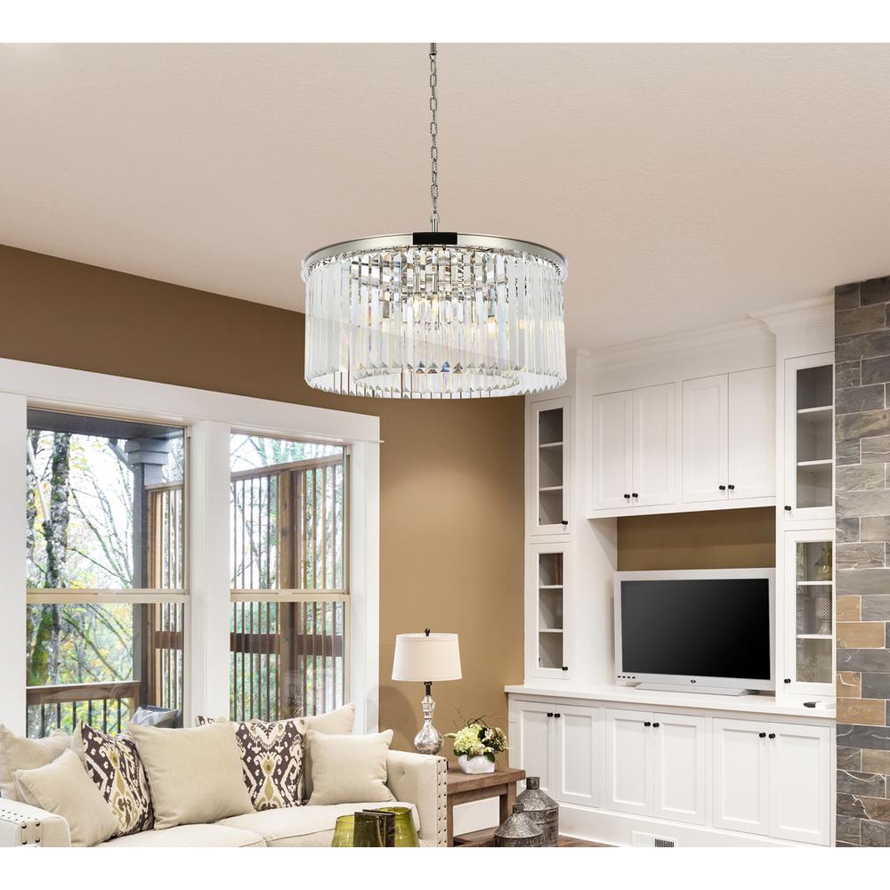 Sydney 8 light polished nickel Chandelier Clear Royal Cut Crystal. Picture 8