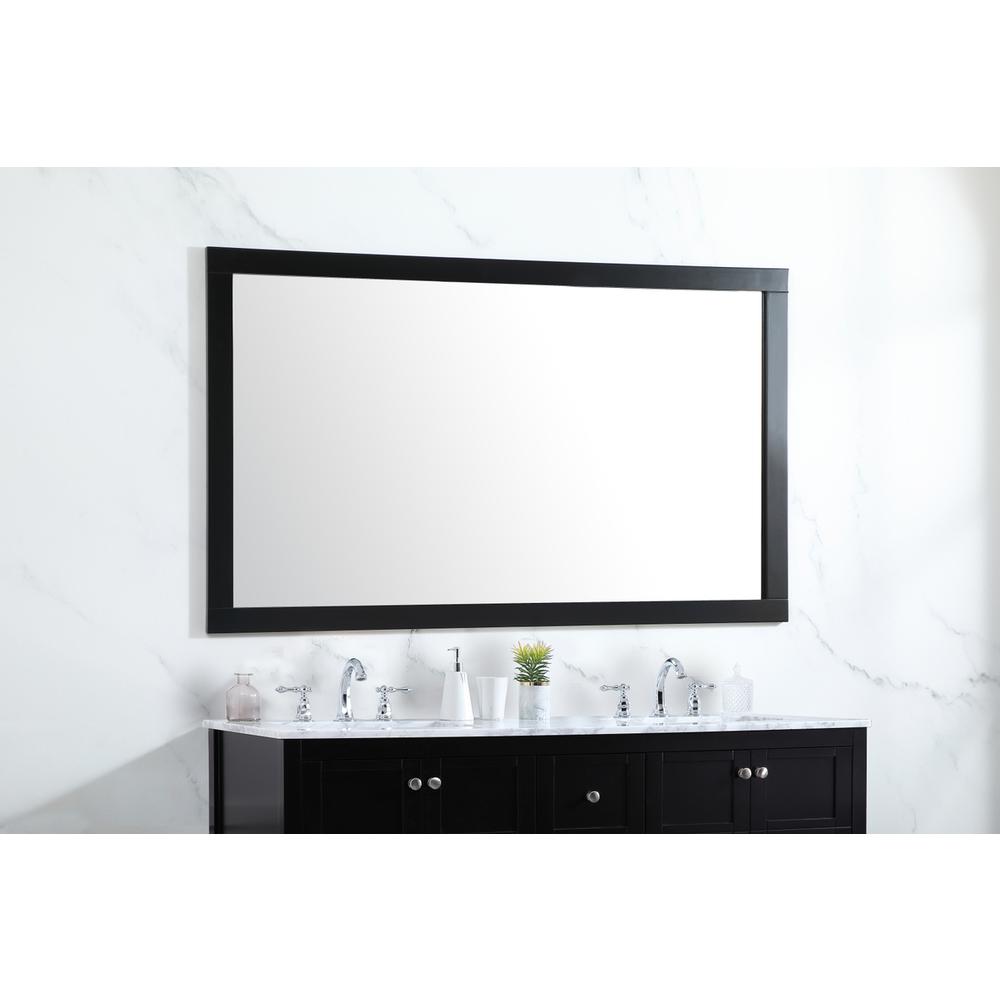 Aqua vanity mirror 60x36 inch in black. Picture 2