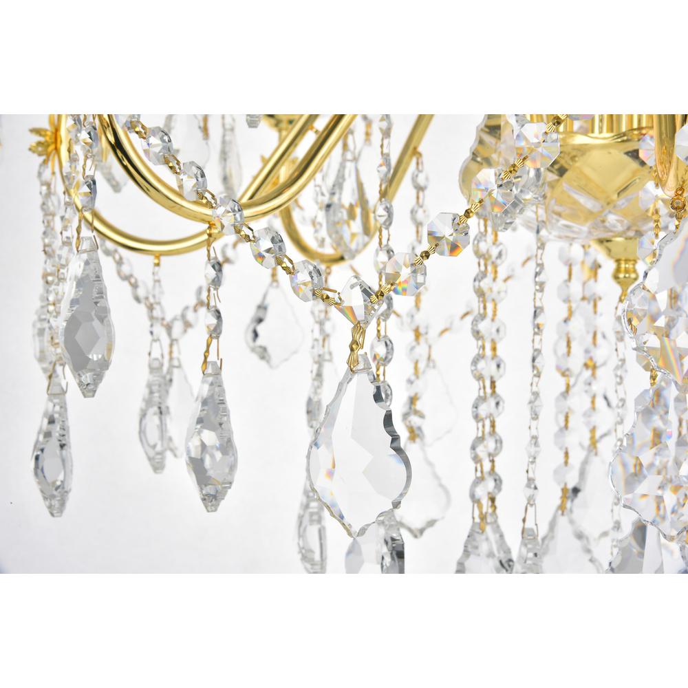 St. Francis 12 light Gold Chandelier Clear Royal Cut Crystal. Picture 4