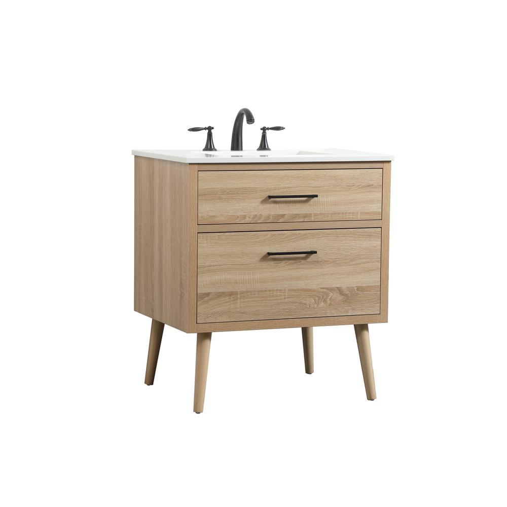 30 inch Single bathroom vanity in mango wood. Picture 7