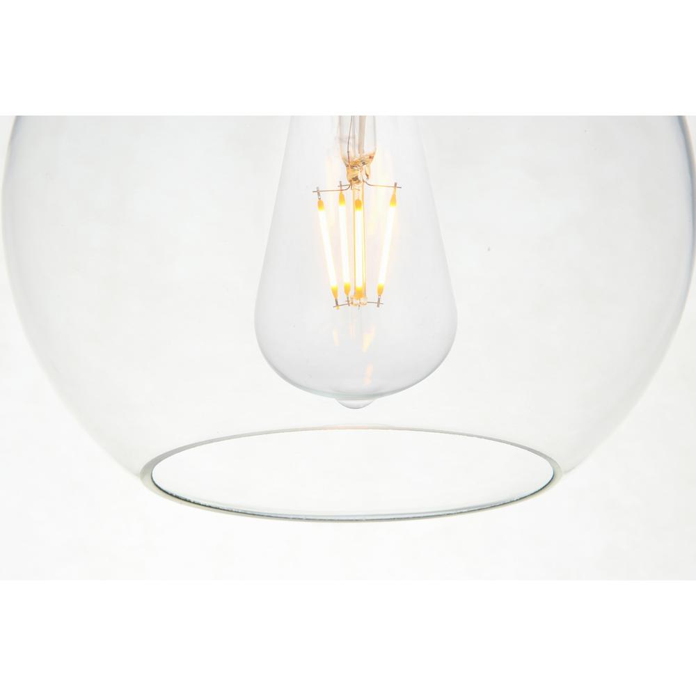 Baxter 5 Lights Chrome Pendant With Clear Glass. Picture 5