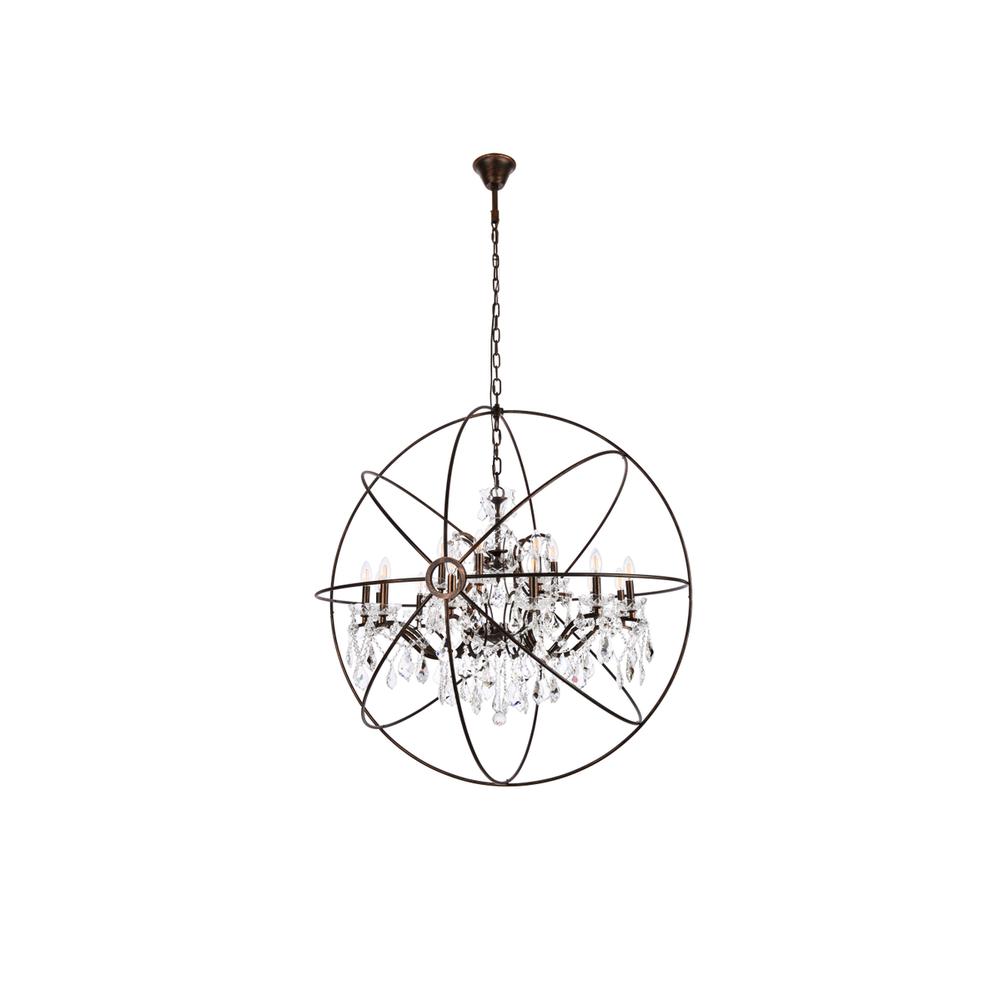 Geneva 18 light Dark Bronze Chandelier Clear Royal Cut crystal. Picture 6