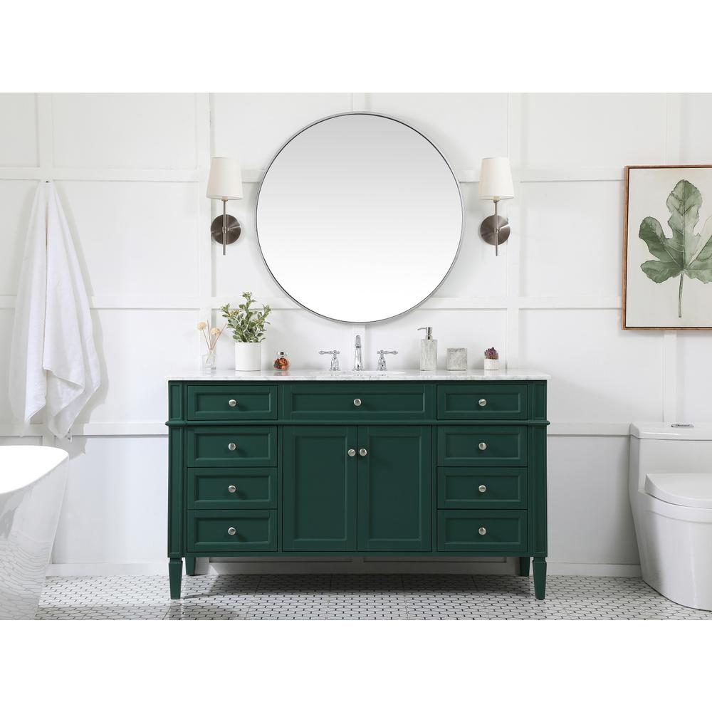 60 inch Single bathroom vanity in green. Picture 4