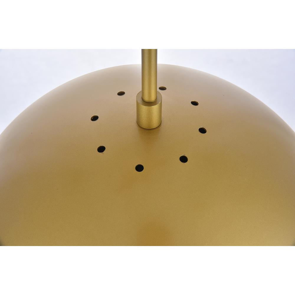 Eclipse 1 Light Brass Pendant With Frosted White Glass. Picture 3