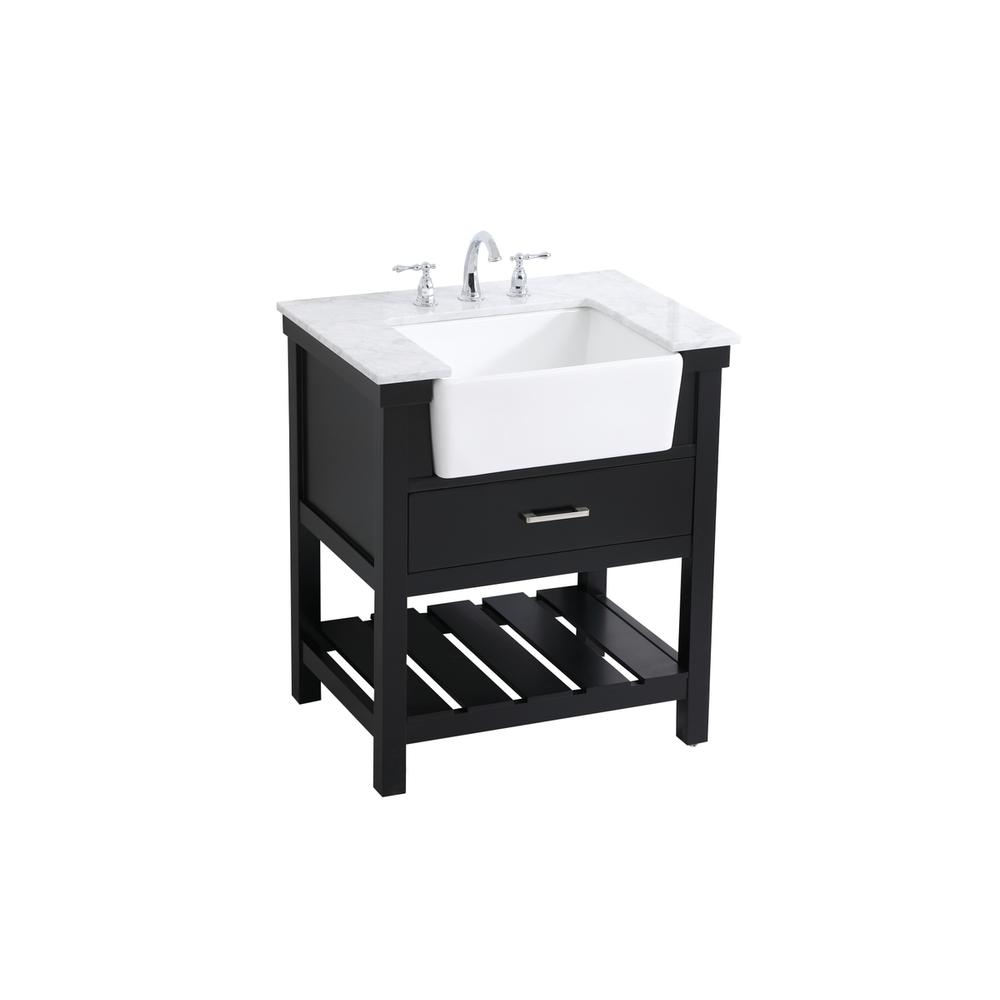 30 inch Single bathroom vanity in black. Picture 8