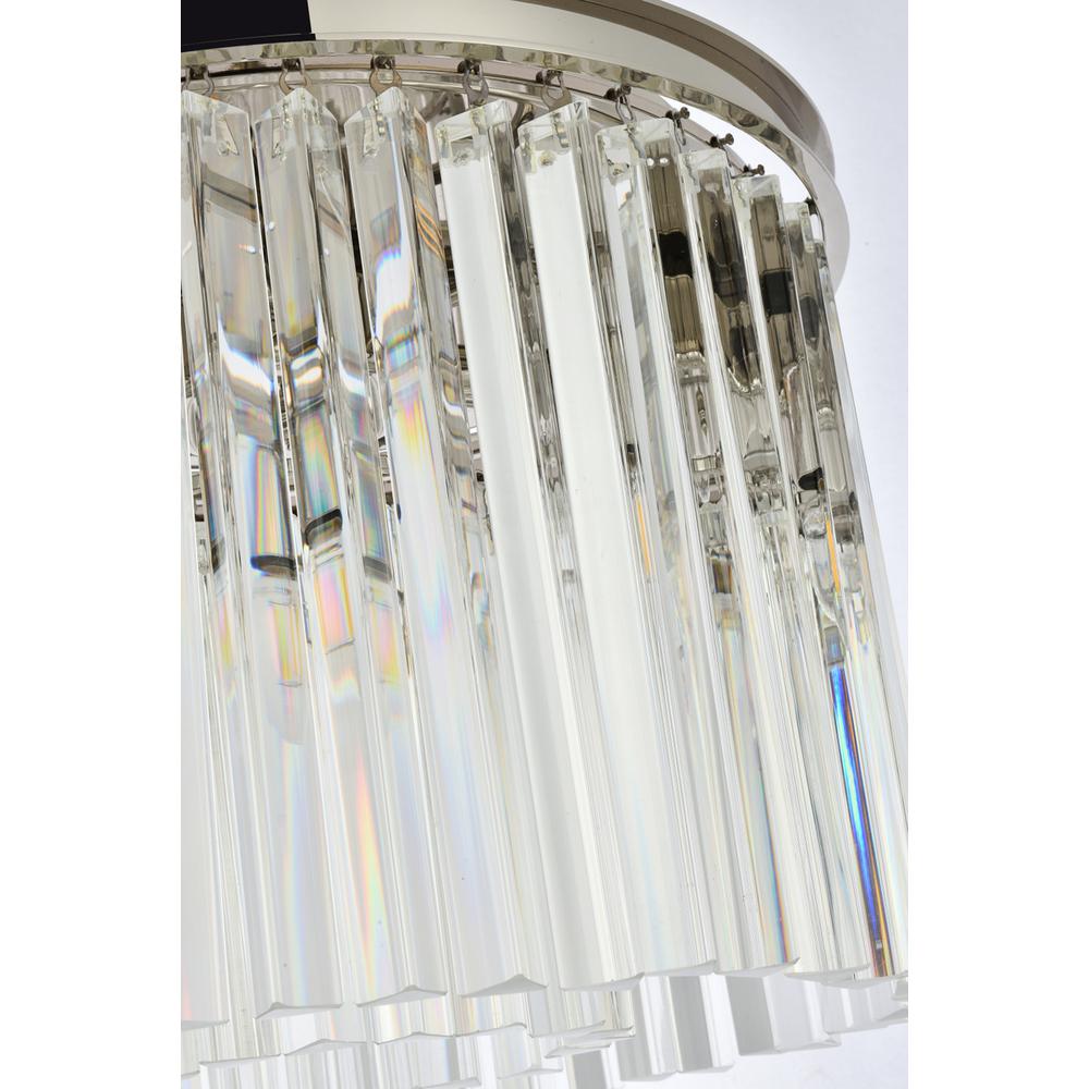 Sydney 6 light polished nickel Flush Mount Clear Royal Cut Crystal. Picture 5
