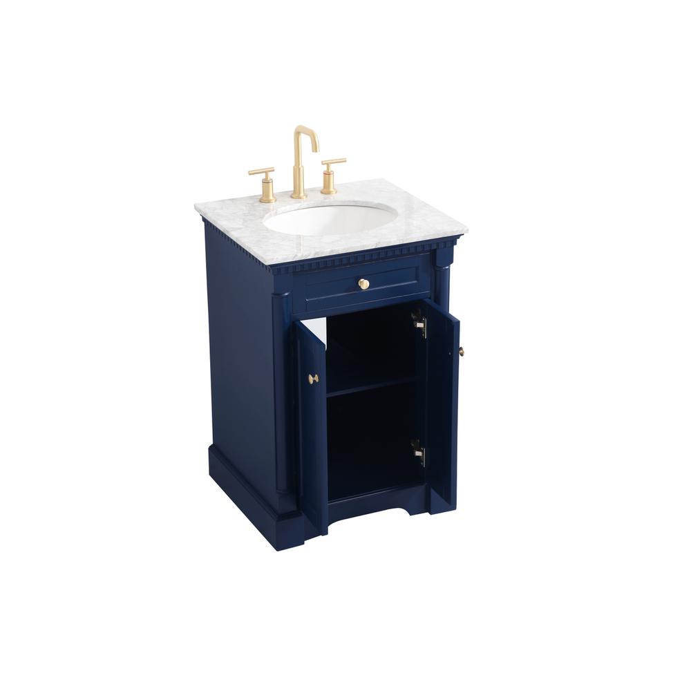 24 inch Single bathroom vanity in  Blue. Picture 9