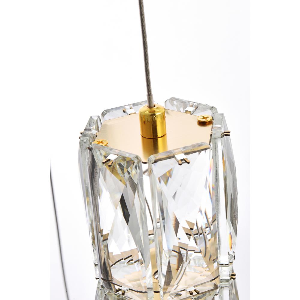Polaris 38 inch LED chandelier in gold. Picture 4