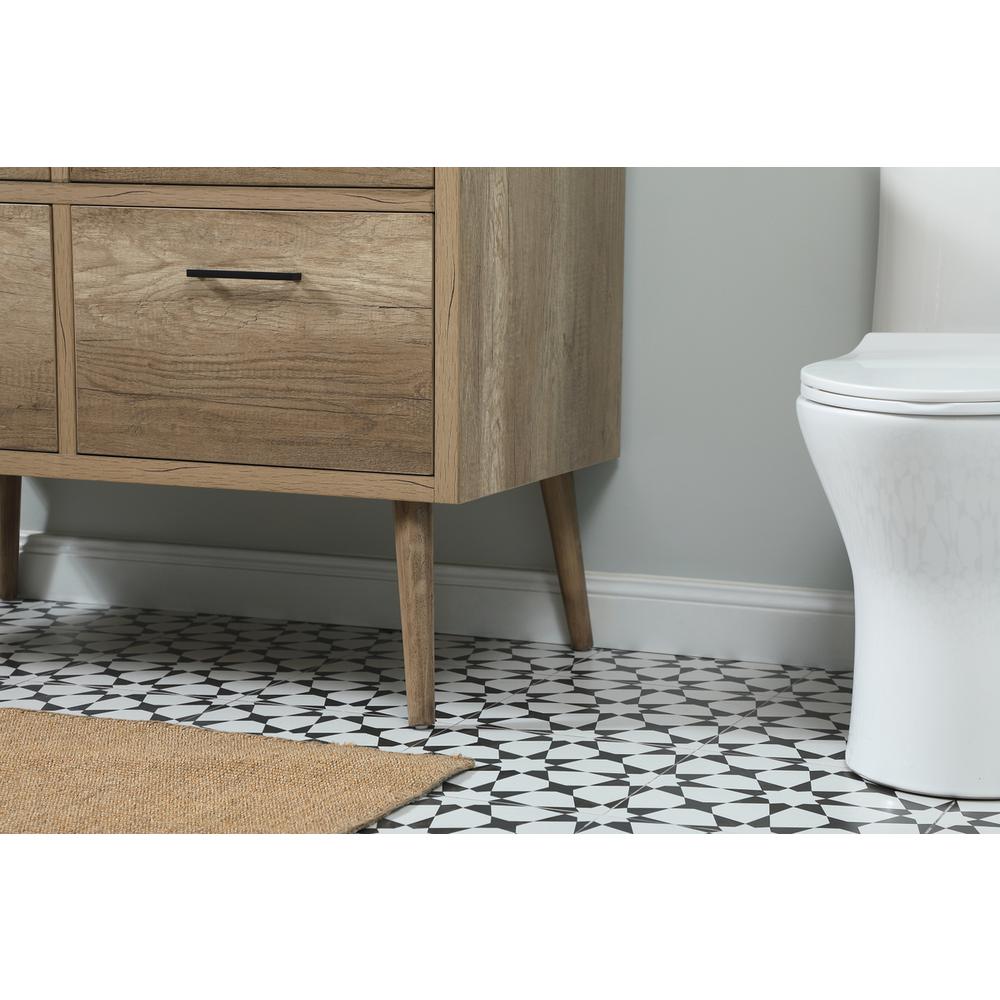 42 inch Single bathroom vanity in natural oak with backsplash. Picture 6