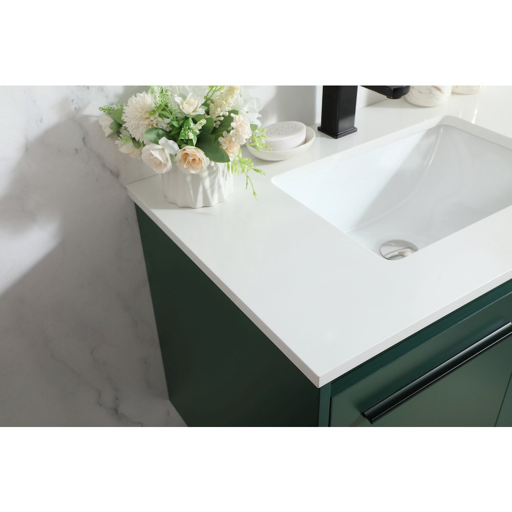 30 Inch Single Bathroom Vanity In Green. Picture 6