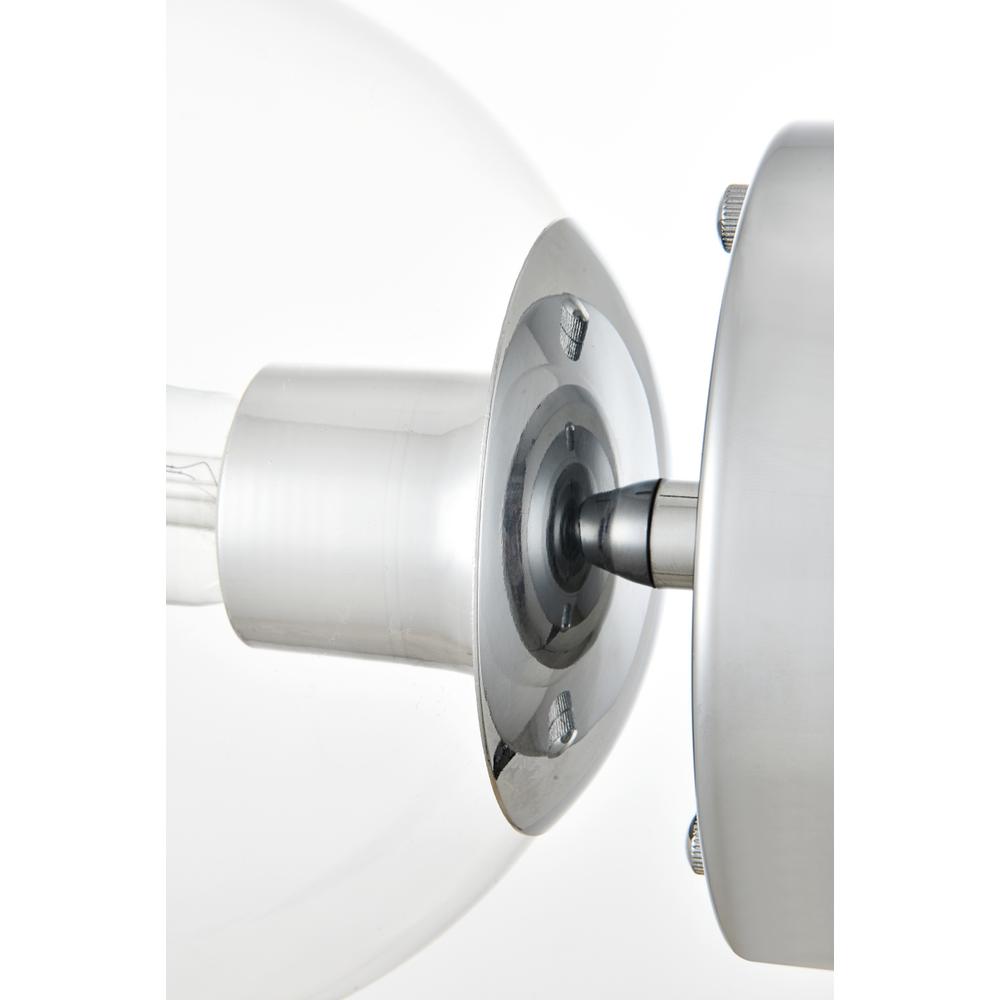 Rogelio 1 light Chrome and Clear Bath Sconce. Picture 5