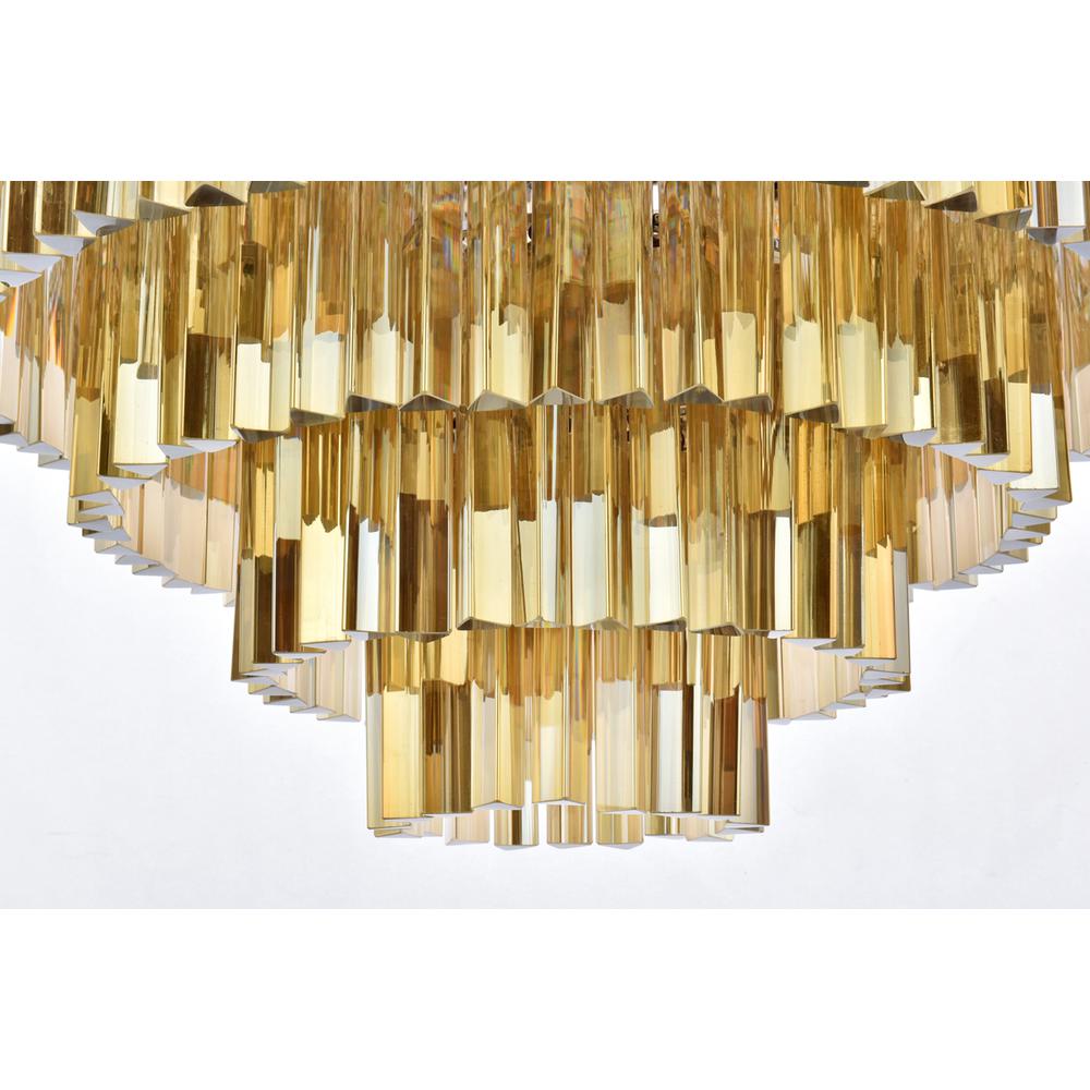 Sydney 33 light polished nickel Chandelier Golden Teak (Smoky) Royal Cut Crystal. Picture 3