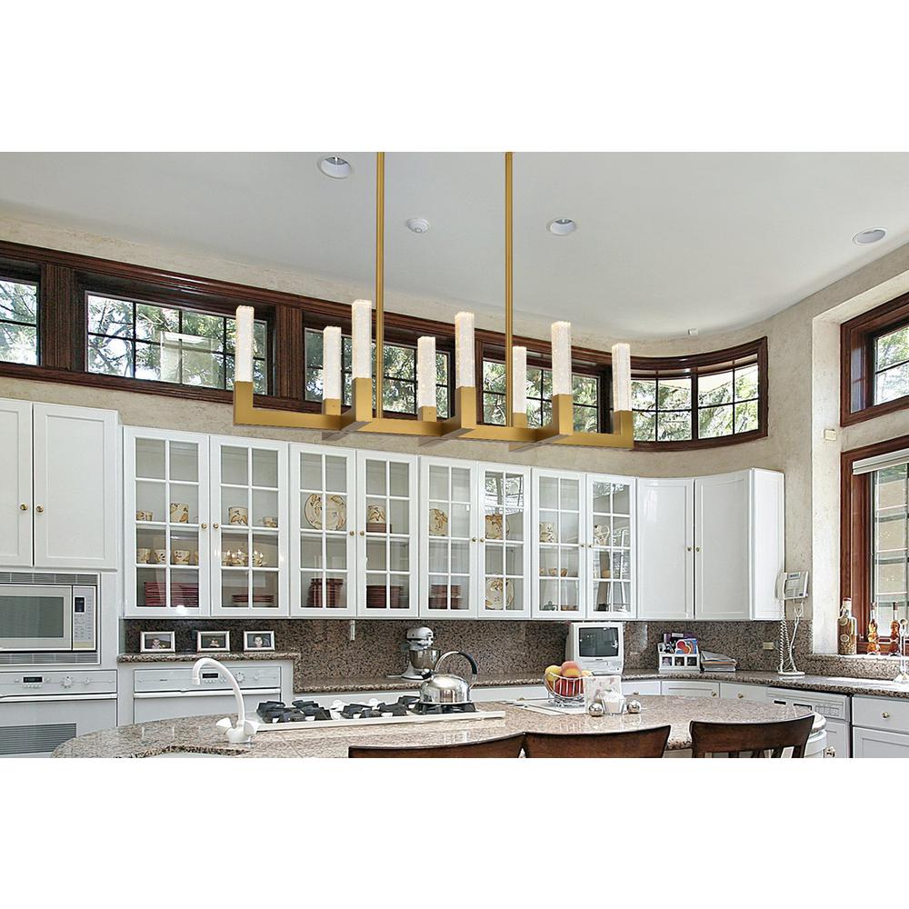 Noemi 42 inch Adjustable LED Pendant in Satin Gold. Picture 11