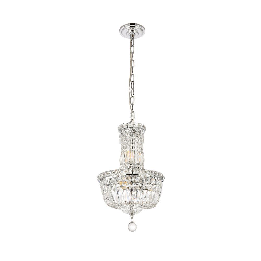 Tranquil 6 light Chrome Pendant Clear Royal Cut Crystal. Picture 6