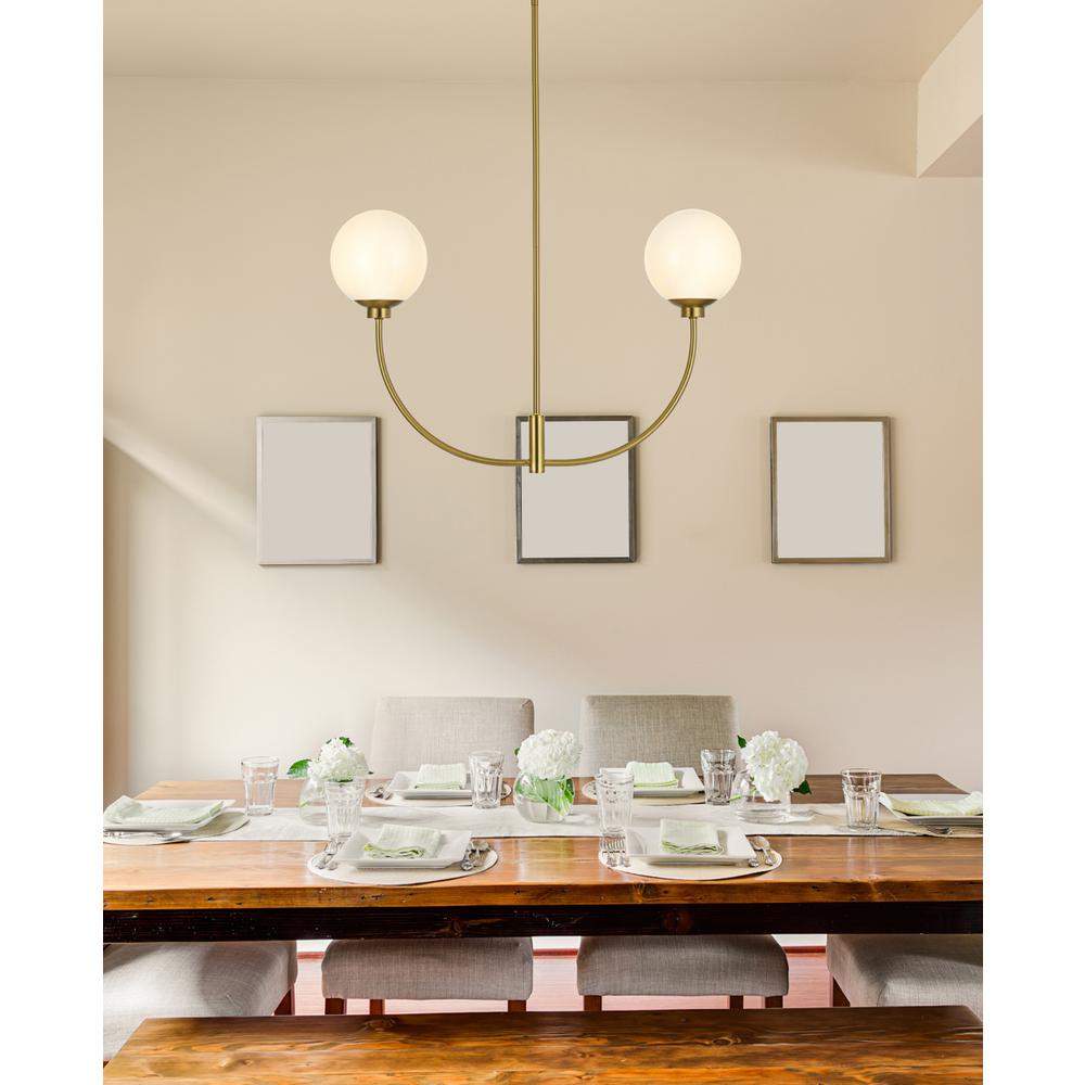 Nyomi 30 inch chandelier in Satin Gold. Picture 8