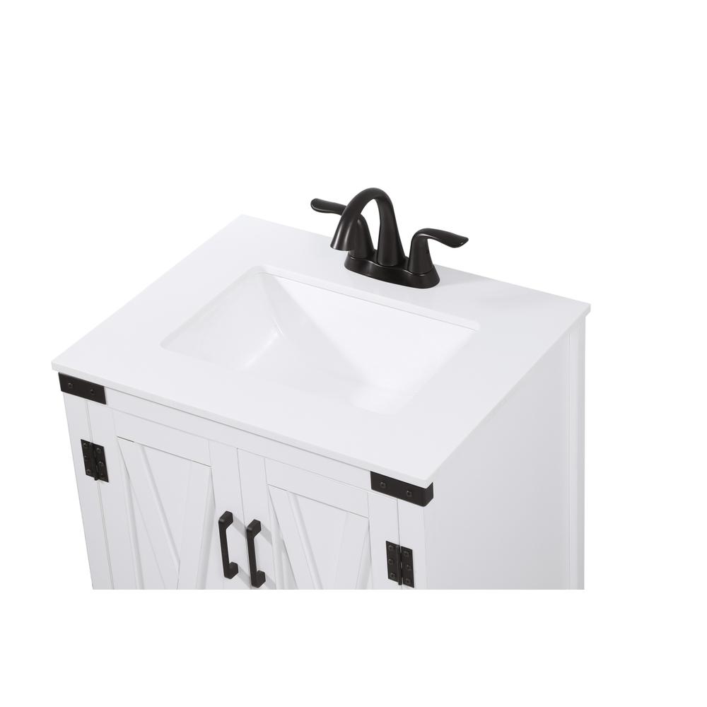 24 inch Single bathroom vanity in white. Picture 10
