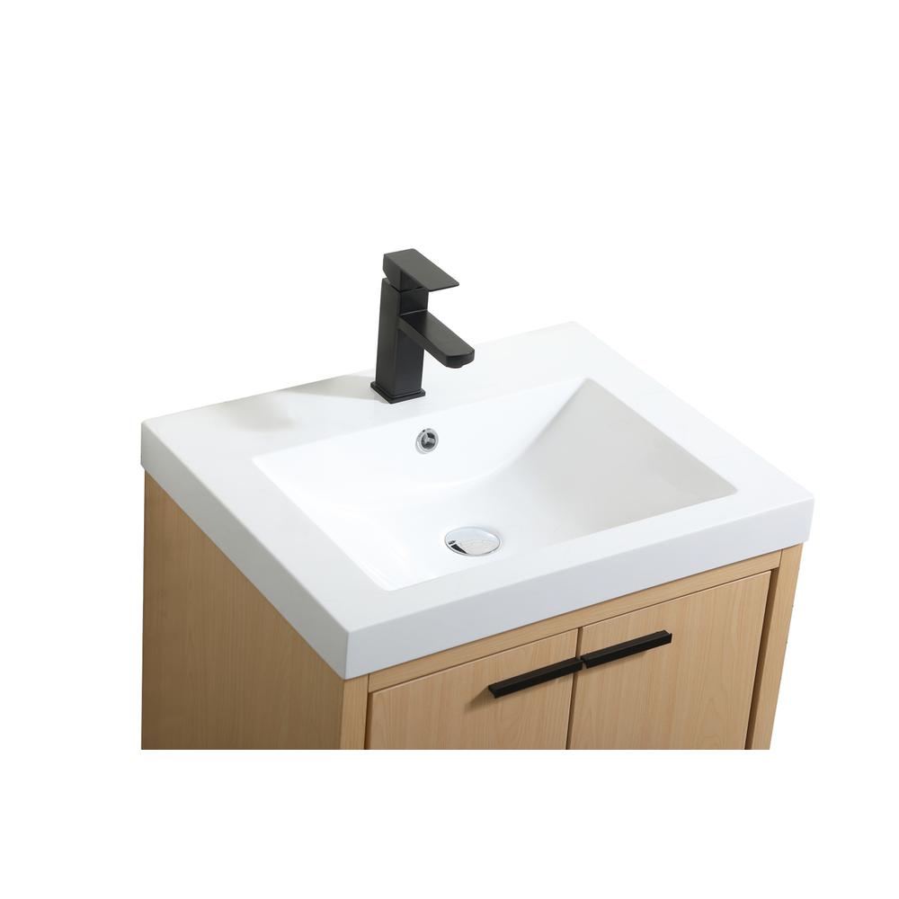 24 inch Single bathroom vanity in Maple. Picture 10