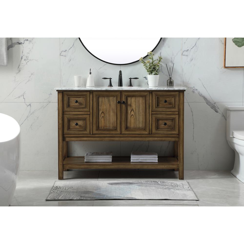 48 inch Single bathroom vanity in driftwood. Picture 14