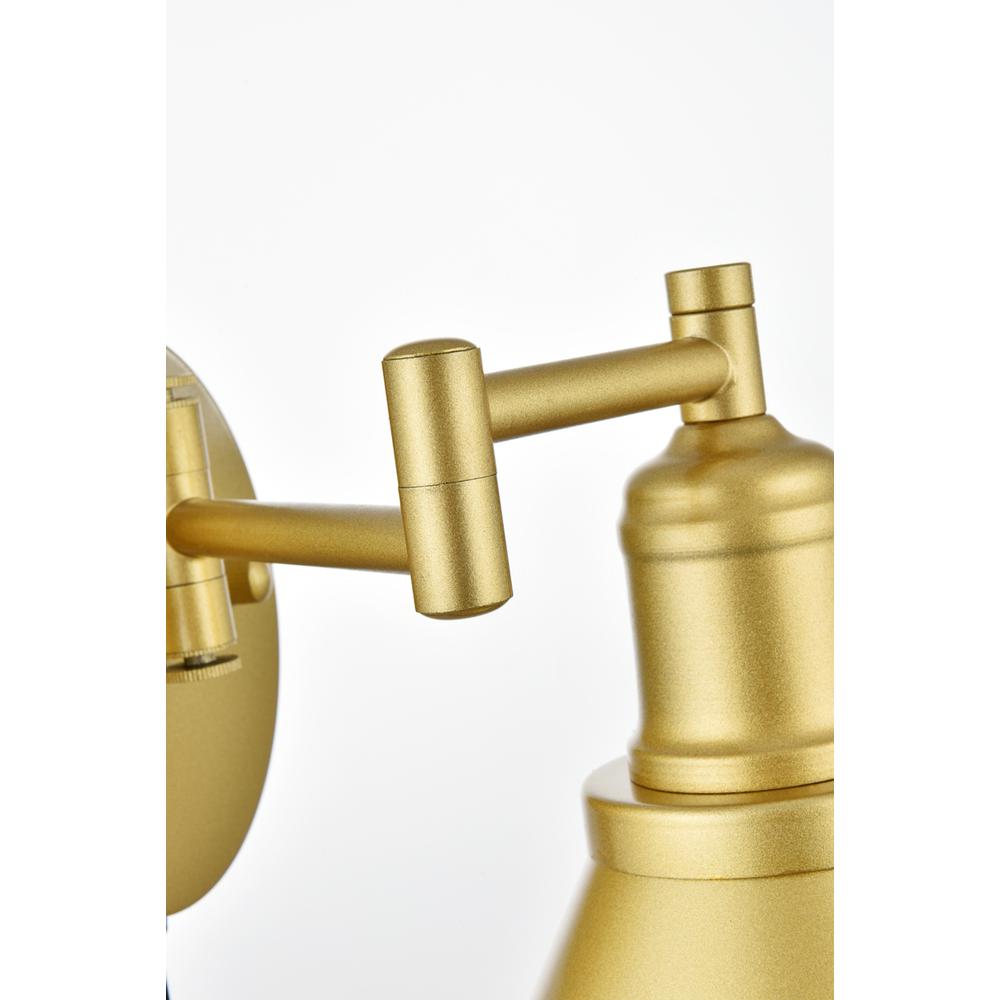 Judson 1 light Brass swing arm wall sconce. Picture 6