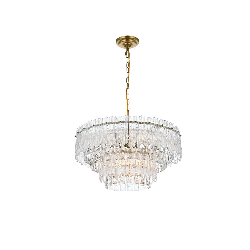 Emilia 21 inch Pendant Light in Satin Gold. Picture 1