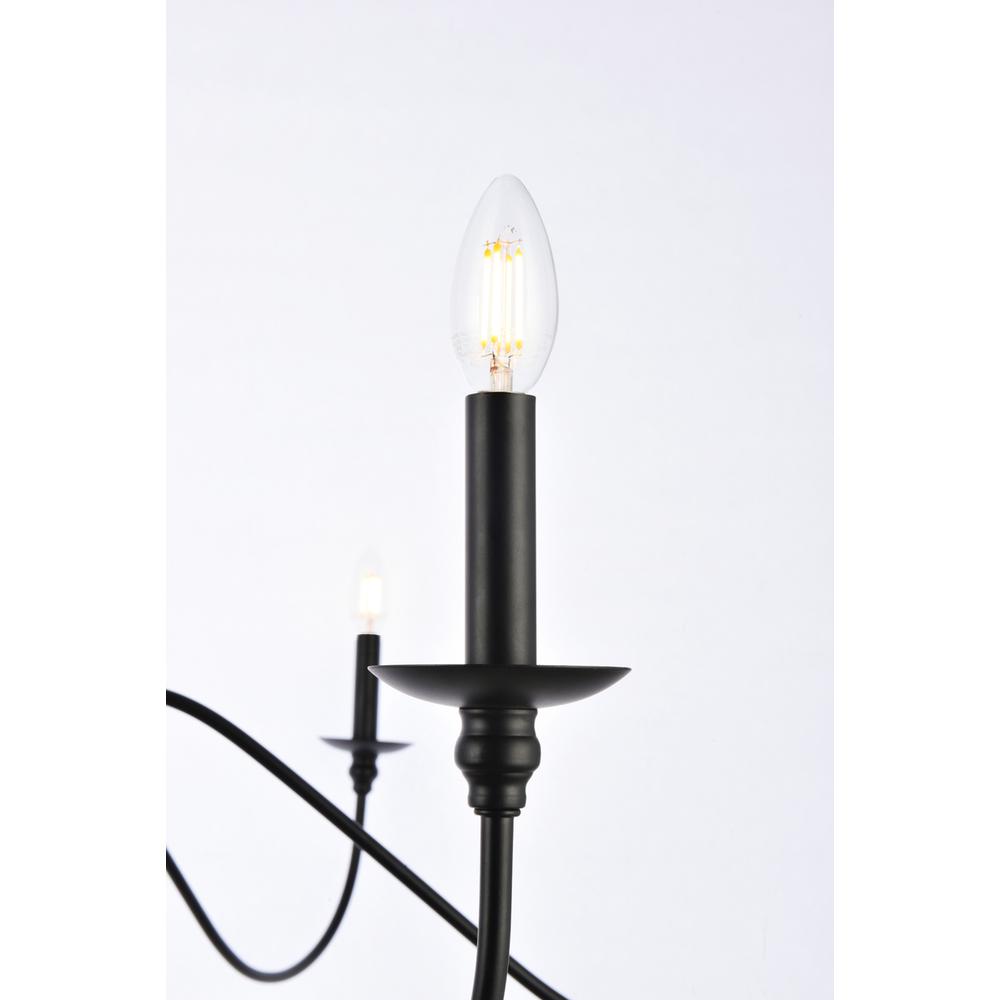 Rohan 48 inch chandelier in matte black. Picture 4