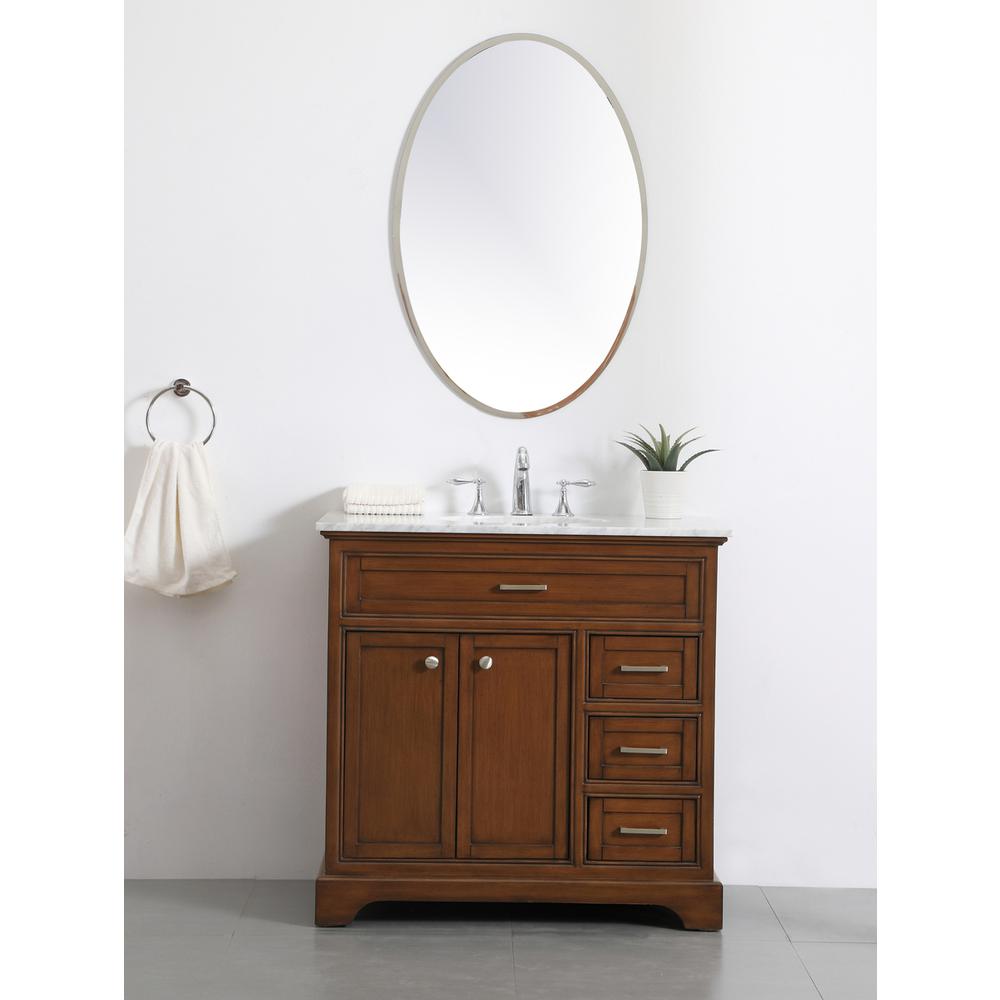 36 In. Single Bathroom Vanity Set In Teak. Picture 13