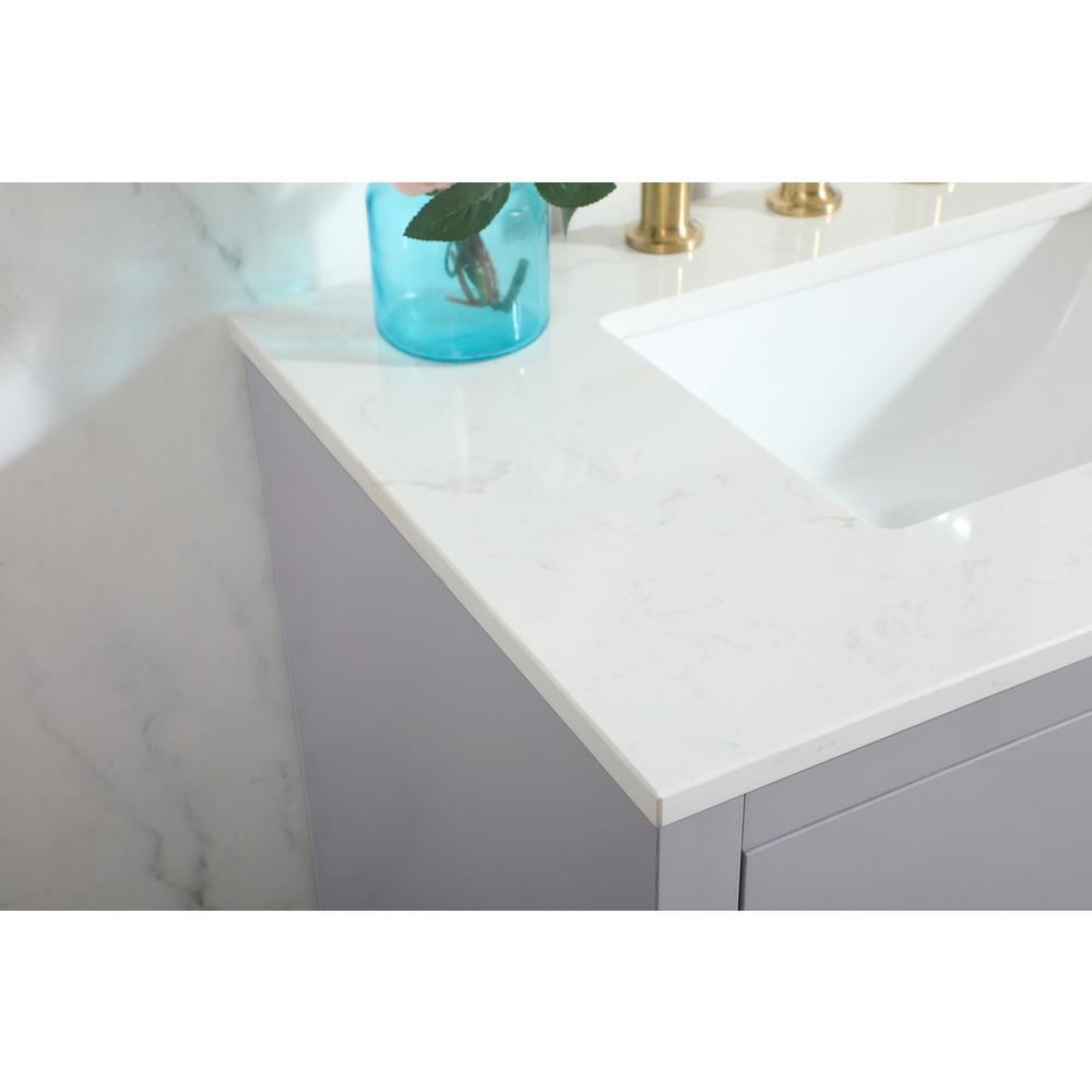 30 inch Single bathroom vanity in grey. Picture 5