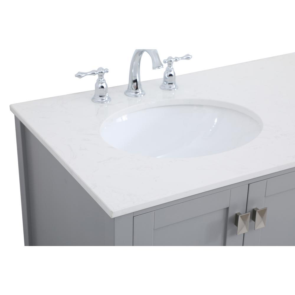 36 inch Single Bathroom Vanity in Gray. Picture 10