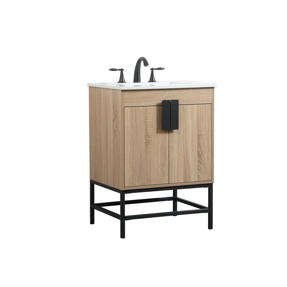 24 inch Single bathroom vanity in mango wood. Picture 7