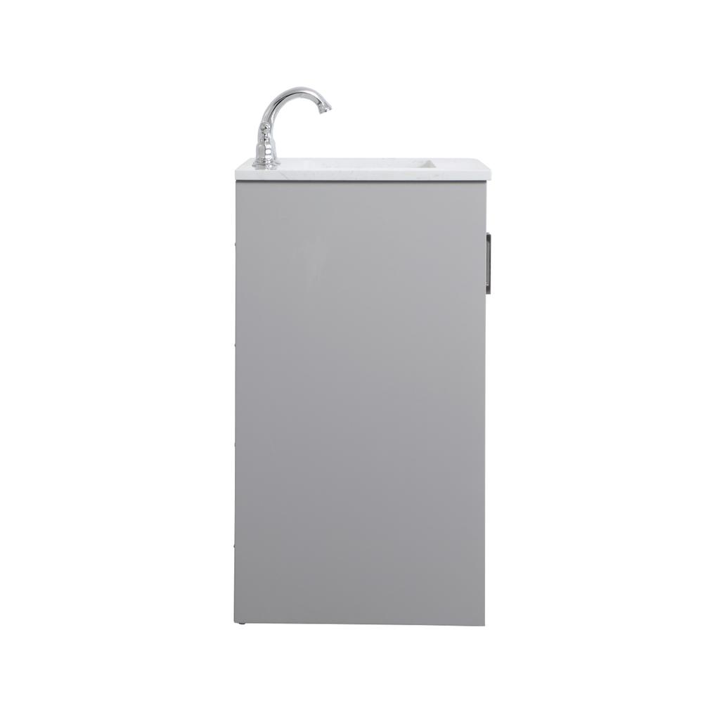 24 inch Single Bathroom Vanity in Grey. Picture 13