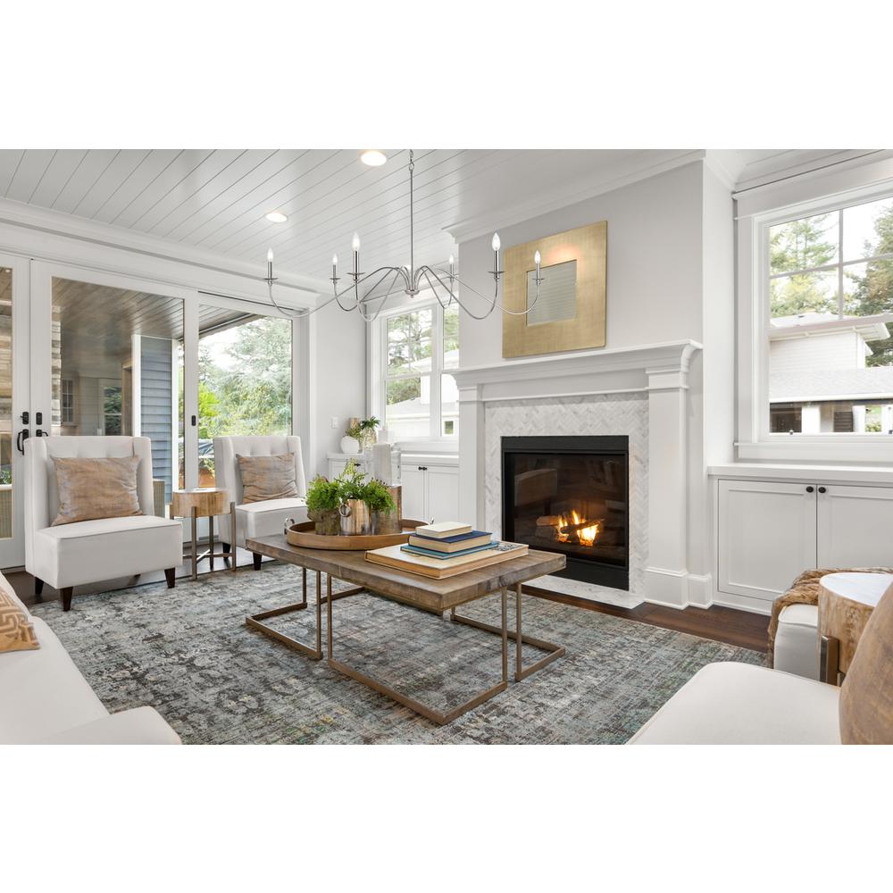 Rohan 60 inch chandelier in Polished Nickel. Picture 7