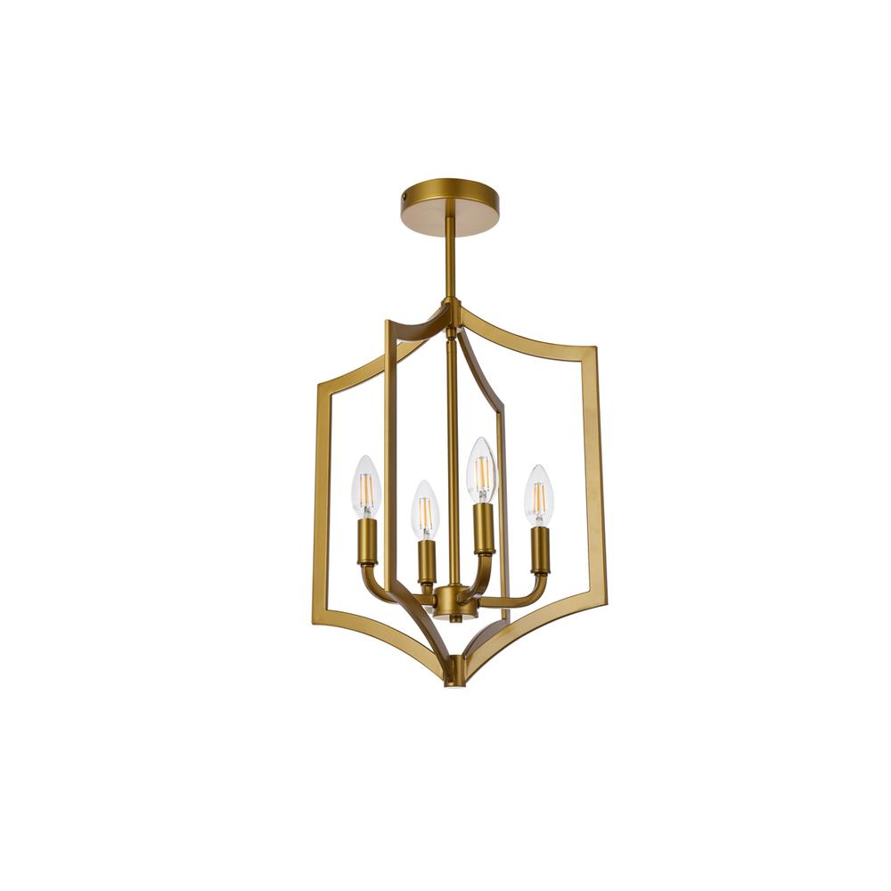 Kiera 4 lights pendant in brass. Picture 6