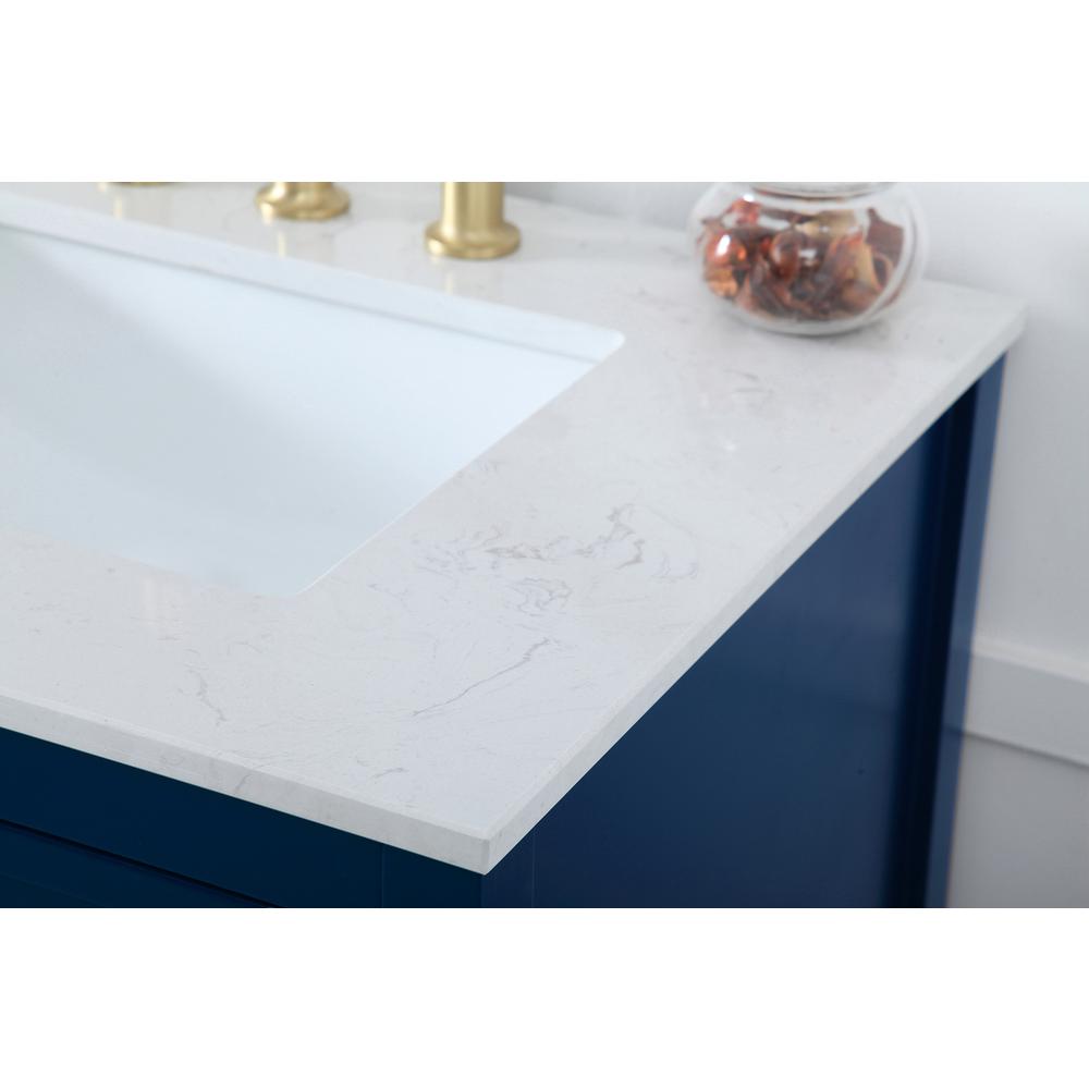 72 inch Double Bathroom Vanity in Blue. Picture 5