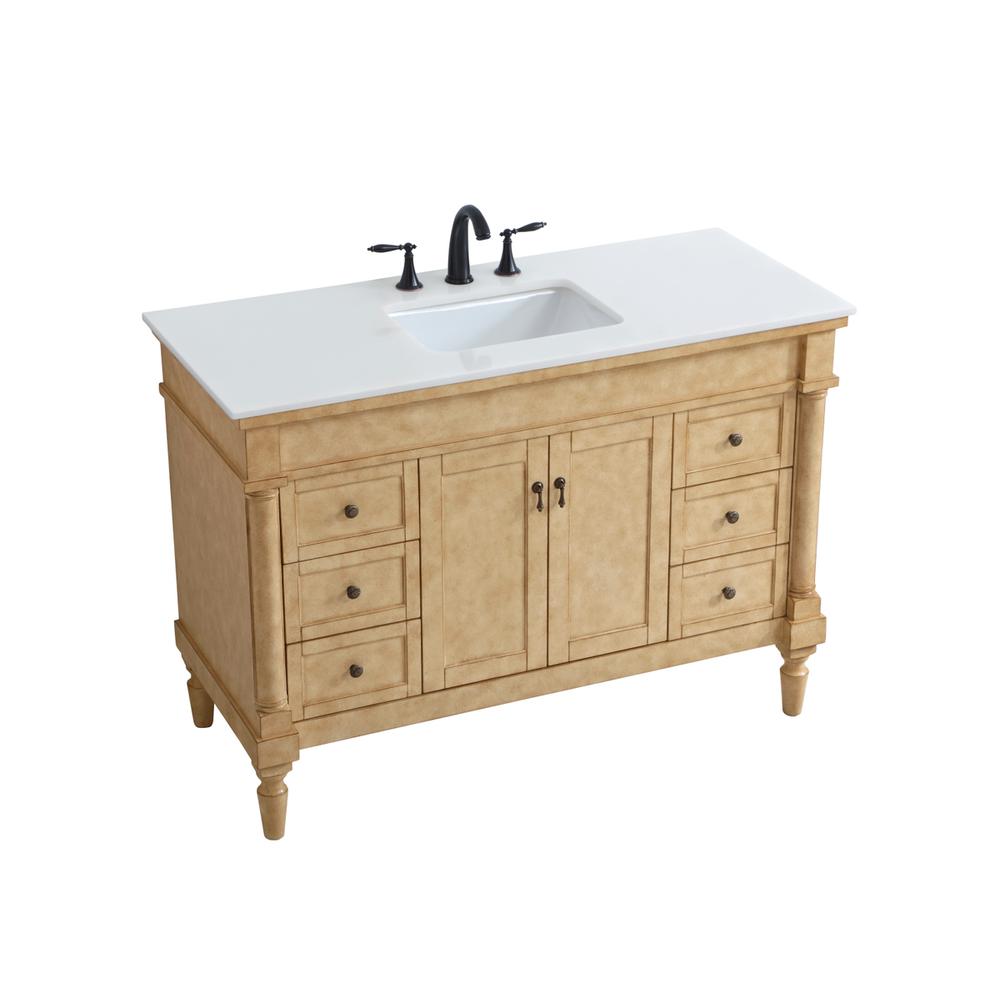 48 inch Single Bathroom vanity in Antique Beige. Picture 8