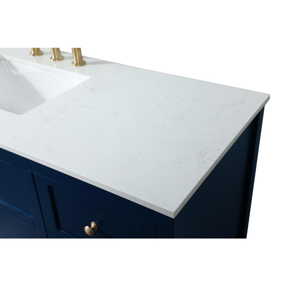 60 inch Single bathroom vanity in blue. Picture 11