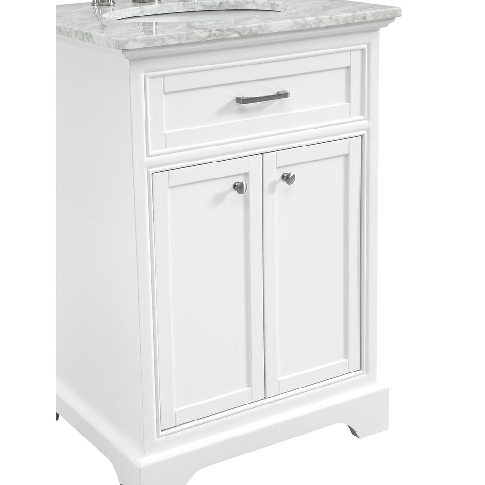 24 In. Single Bathroom Vanity Set In White. Picture 7