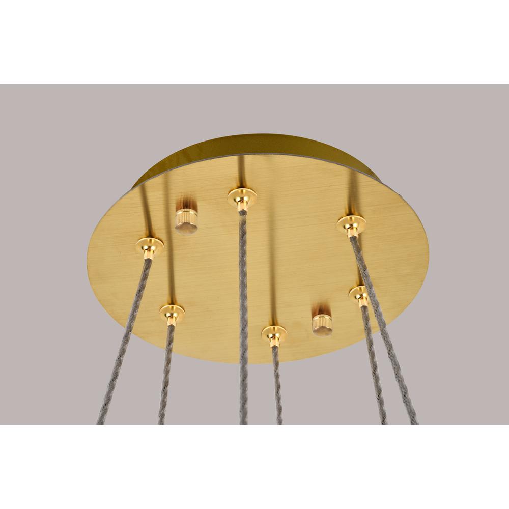 Monroe Integrated LED chip light gold Pendant Clear Royal Cut Crystal. Picture 5