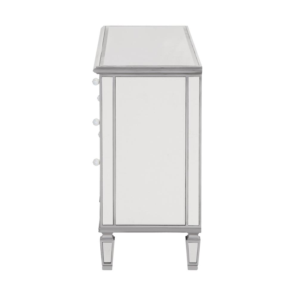 6 Drawer Dresser 48 in. x 18 in. x 32 in. in silver paint. Picture 8