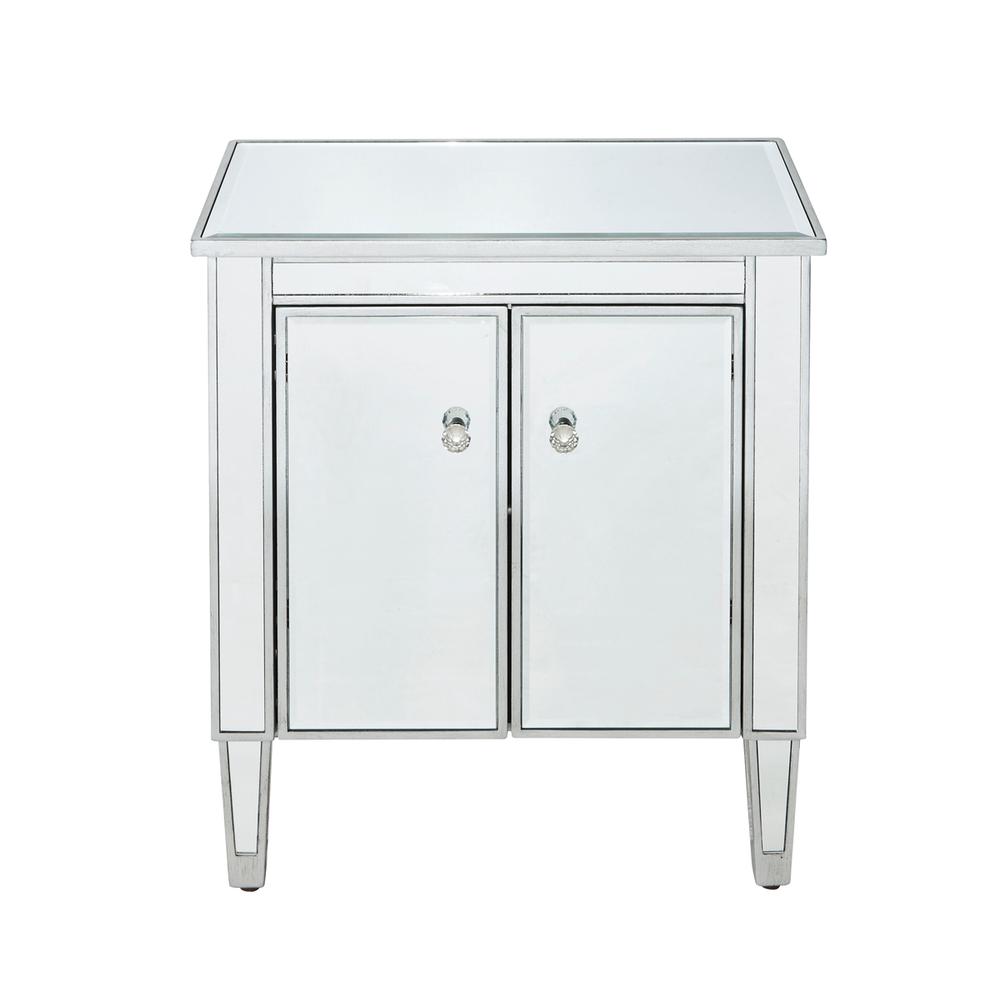 Cabinet 2 doors 24in. W x 16in. D x 26in. H in antique silver paint. Picture 1
