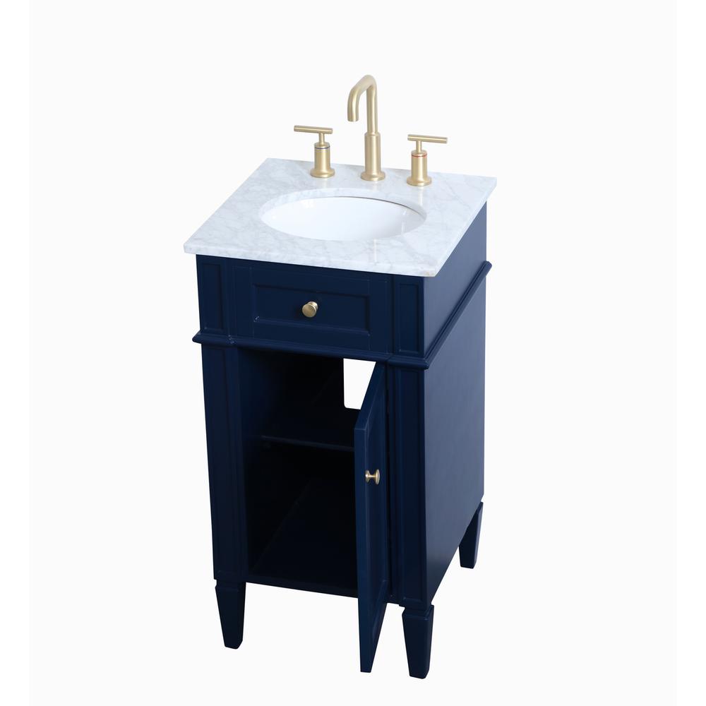 18 inch Single bathroom vanity in blue. Picture 8