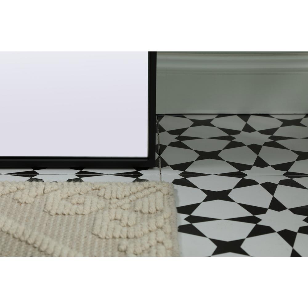 Metal Frame Arch Full Length Mirror 35x66 Inch in Black. Picture 3