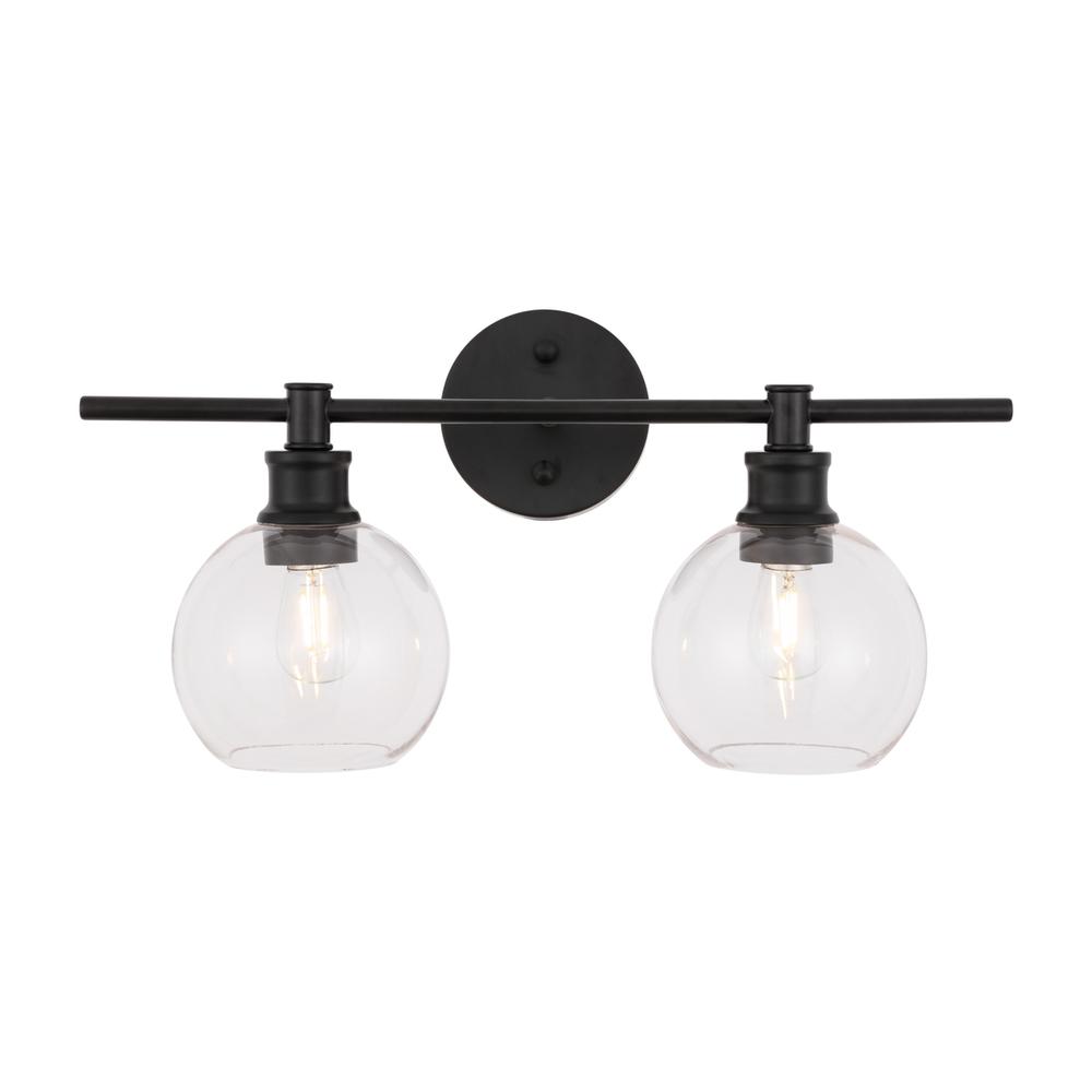 Collier 2 light Black and Clear glass Wall sconce. Picture 9