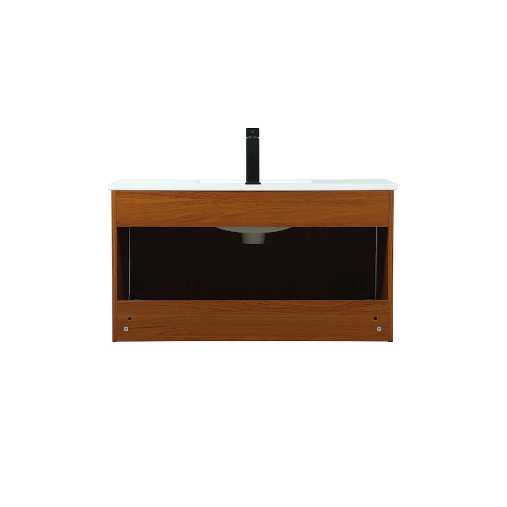 36 Inch Single Bathroom Vanity In Teak. Picture 16