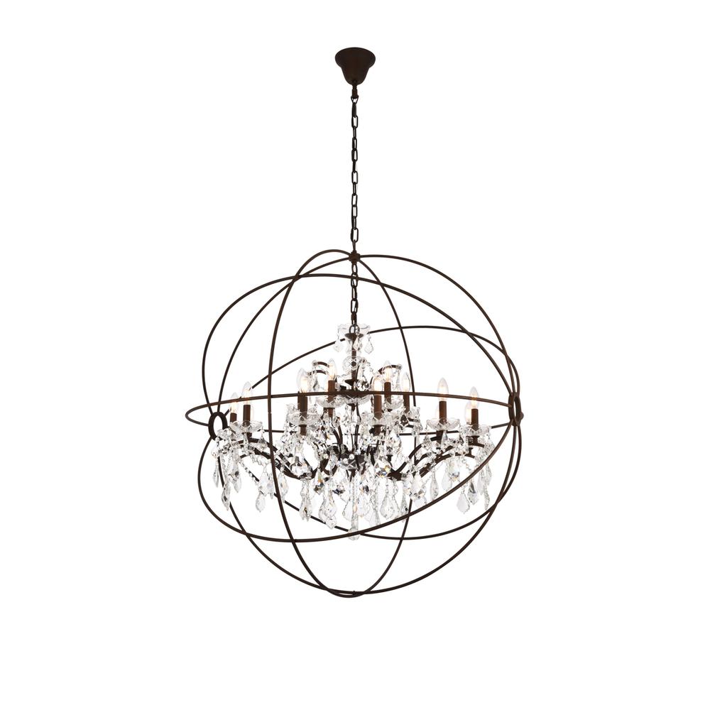 Geneva 18 light Rustic Intent Chandelier Clear Royal Cut crystal. Picture 1