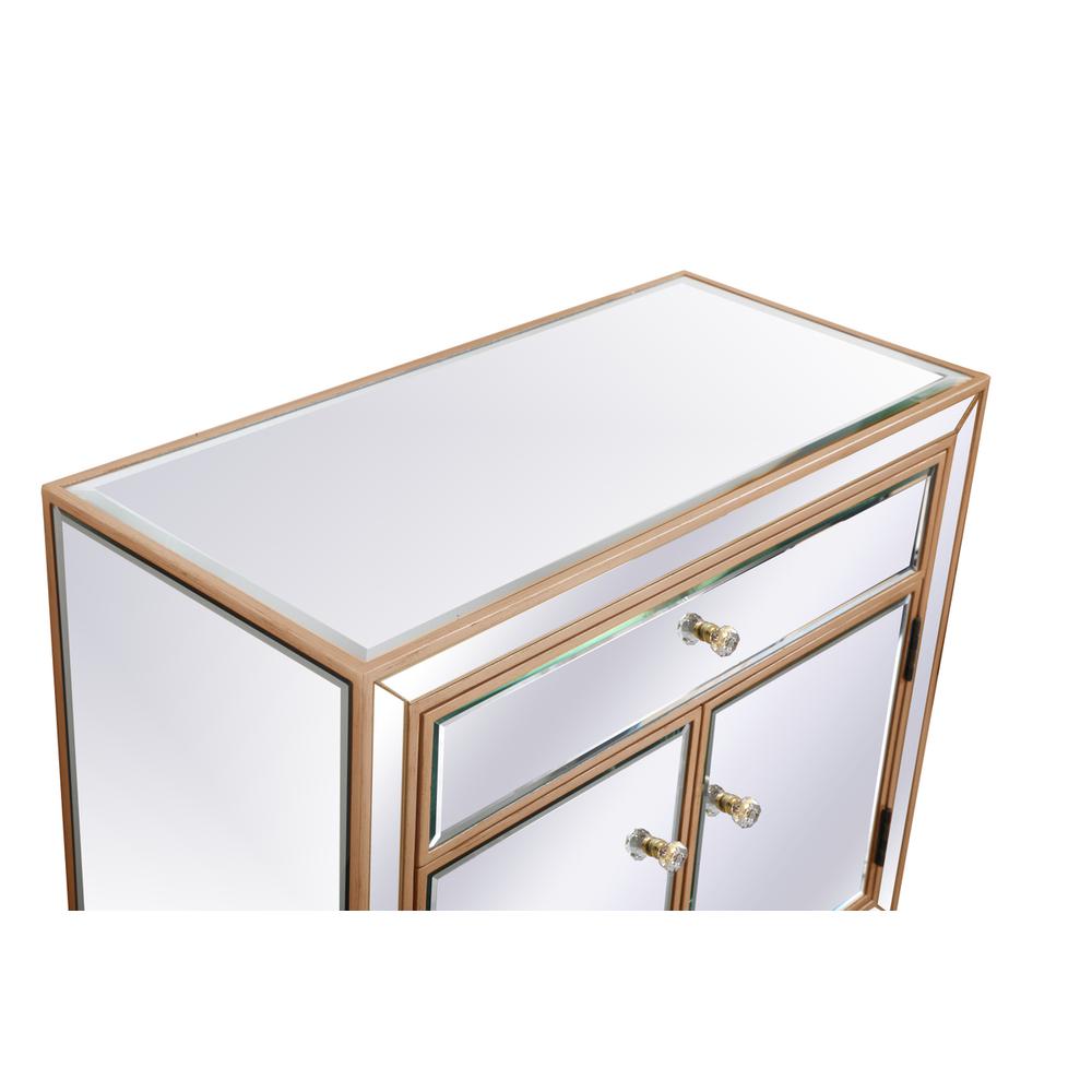 29 in. mirrored cabinet in antique gold. Picture 5